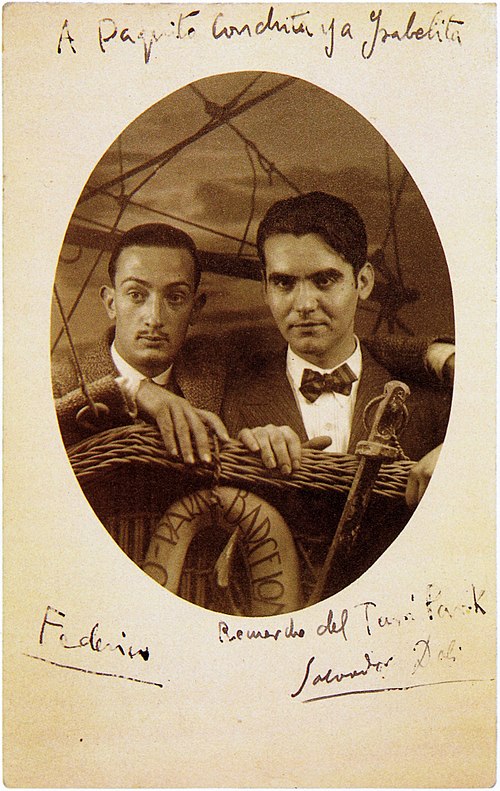 Federico García Lorca with Salvador Dalí, Turó Park de la Guineueta, Barcelona, 1925