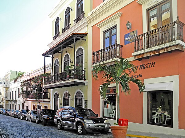 Spanish styles in Old San Juan, Puerto Rico.