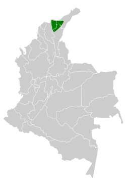 Distribución geográfica del churrín ratona.