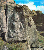 Seated Buddha Carved on the Rock at Wolchulsan mountain in Yeongam, Korea.jpg
