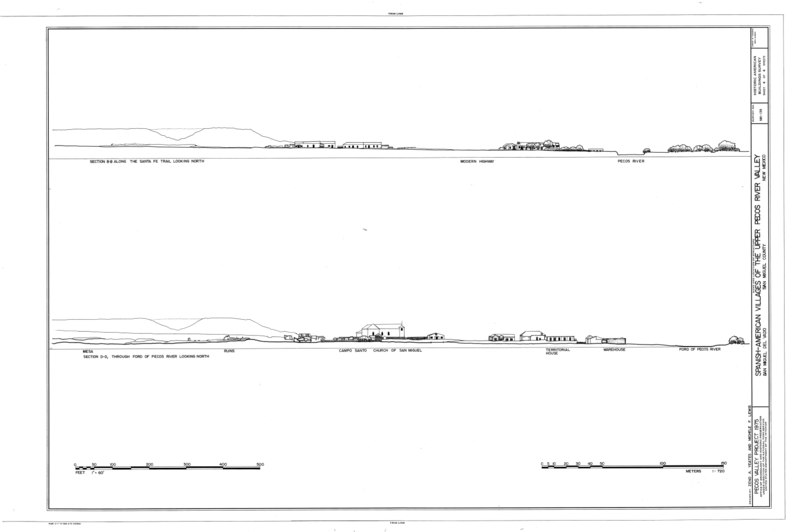 File:Sections - San Miguel Del Vado, General View, Upper Pecos River Valley, San Miguel, San Miguel County, NM HABS NM,24-SAMIG,1- (sheet 4 of 4).tif