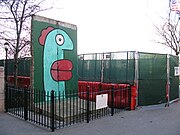 Segment of Berlin wall in New YorkCity