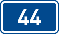 Sign of 1st class road 44 in the Czech Republic