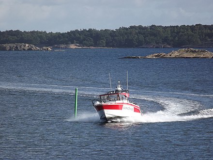 Rescue boat of the Finnish lifeboat institution, for use in the archipelago