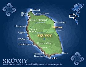 Skúvoy kartta.