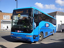 Southern Vectis Plaxton Premiere bodied Volvo B10M on the Isle of Wight in August 2011 Southern Vectis 3233 R807 NUD 4.JPG