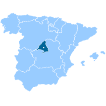 Location of Madrid, Spain's capital city, where many women were mobilized to defend the home front. Spain Madrid.png