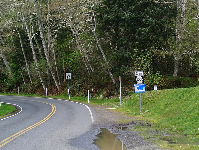 Spur route of Washington State Route 100
