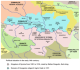 Mapa zobrazující Dragutinovu říši