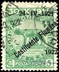 2nd constituent assembly issue, 1922 Stamp Fiume 1922 5c ovpt.jpg