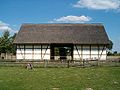 Grange du XIXe siècle reconstituée à Dziekanowice.