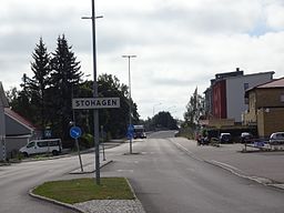 Stohagen, Djuphamnsvägen sett Köpingsvägen.