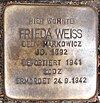 Stolperstein Deichstraße 37 (Frieda Weiss), Hamburg-Altstadt. JPG