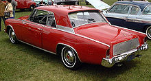 A brushed aluminum panel covered part of the trunk Studebaker Gran Turismo Hawk rear.jpg