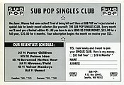 Sub Pop Singles Club Promo (1990) (January 31, 2021)