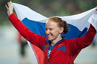 Swetlana Feofanowa machte mit Bronze als Weltmeisterin von 2003 und Vizeweltmeisterin von 2001 ihre WM-Medaillensammlung komplett