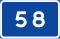 Road number sign for traffic diversion