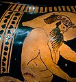 Syracuse Painter ARV 518 5 Dionysos with satyr and maenad - komos (05)