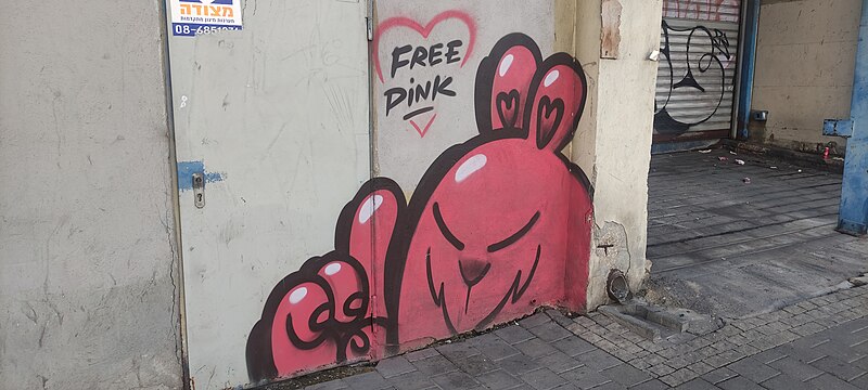 File:TASK Free Pink in HaRakevet street.jpg