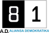 Vlag van de Aliansa Demokratika (AD).