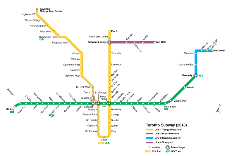 File:TTC subway map 2018.svg