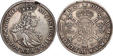 Thaler of Grand Duke Augustus II the Strong with Vytis (Waikymas), 1702