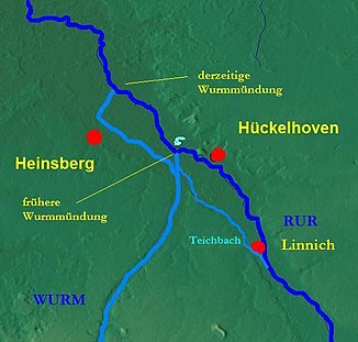 De Teichbach en de voormalige wormbek