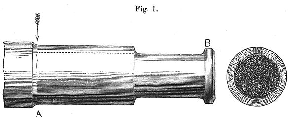 Drawing of a fatigue failure in an axle, 1843