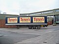 A trailer at the Tetley's Brewery