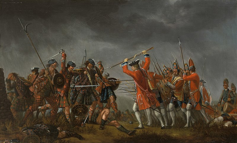 During the Jacobite rising of 1745, Wolfe fought at the decisive Battle of Culloden in Scotland in April 1746. An Incident in the Rebellion of 1745 by David Morier