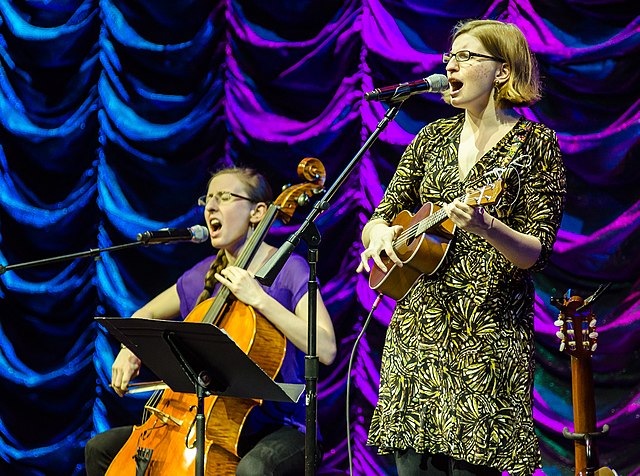 The Doubleclicks – Aubrey Turner and Laser Malena-Webber – performing onstage at JoCo Cruise Crazy 3