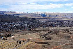 Thermopolis vista da montanha Roundtop