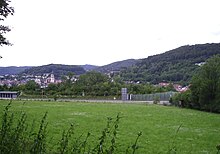 Tiengen, im Hintergrund Glockenberg, rechts Vitibuck