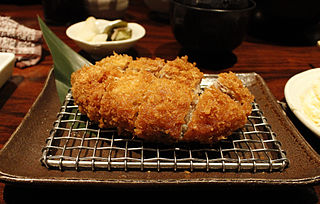 <i>Tonkatsu</i> Japanese dish of deep-fried pork