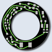 Single-layer printed circuit board sample Topor singlelayer.png