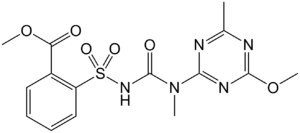 Structural formula of tribenuron-methyl