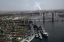 Around 1974, ex-Hooper and ex-Oregon City are identifiable in a group of ships awaiting scrapping by Union Minerals and Alloys Corporation at the site of the former Federal Shipbuilding and Drydock Company, Kearny, New Jersey. U.S. Navy ships awaiting scrapping by the Union Minerals and Alloys Corporation, Kearny, New Jersey (USA), in June 1974 (555767).jpg
