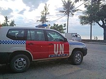 UN Police car in Dili, East Timor UN-Polizei in Dili.jpg
