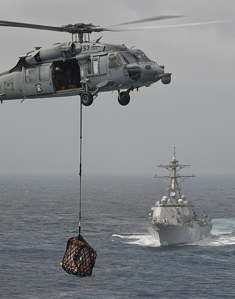 File:US Navy 120102-N-DR144-140 A helicopter delivers pallets during a vert replenishment at sea.jpg
