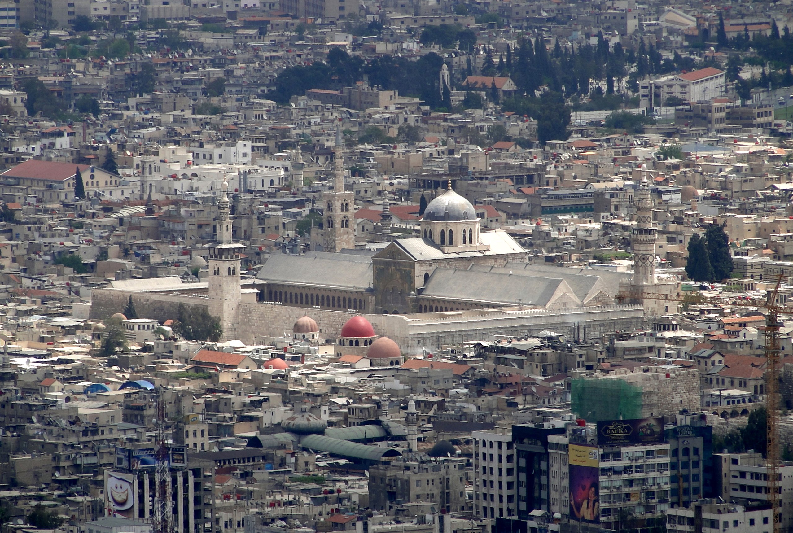 View of Damascus with the Umayyad Mosque in center
