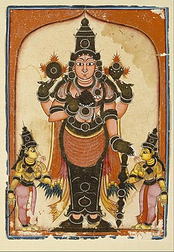 Unknown Indian - Lord Vishnu with Two Consorts, Sree Devi and Bhu Devi - Google Art Project.jpg