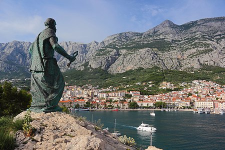 The city of Makarska in Dolmatia, Croatia.