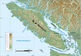 Topographic map of Vancouver Island Vancouver Island Map-fr.svg
