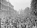 Image 9People gathered in Whitehall to hear Winston Churchill's victory speech, 8 May 1945. (from History of London)