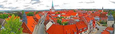 Panoramablick vom Rabenturm auf das Stadtzentrum