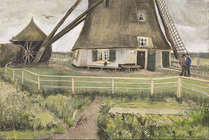 File:Vincent van Gogh - The 'Laakmolen' near The Hague (The Windmill) F 884 JH 59.jpg