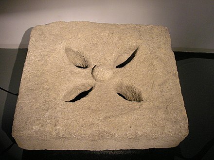 Ancient Roman sewer grate made out of lime sandstone, 1st century AD, excavated at Vindobona (present-day Vienna)