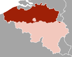 Location of Flemish Region