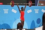 Deutsch: Gewichtheben bei den Olympischen Jugendspielen 2018; Tag 2, 10. Oktober 2018; Jungen 62 kg English: Weightlifting at the 2018 Summer Youth Olympics at 8 October 2018 – Boys' 62 kg