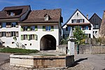 Village square fountain